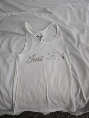 White Racerback Tank Top - Women's